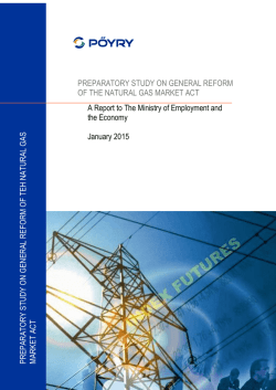 Preparatory STudy on General Reform of the Natural Gas Market Act