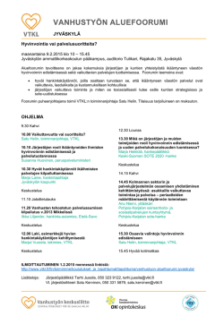 Aluefoorumin ohjelma, Jyväskylä 09022015