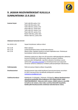 9. Jaskan muovimäkikisat, Kuilu, Siilinjärvi 13.9.2015