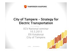 City of Tampere – Strategy for Electric Transportation