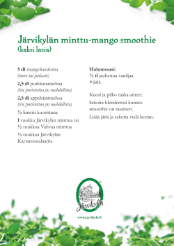 Järvikylän minttu-mango smoothie - K