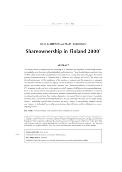 Shareownership in Finland 2000*
