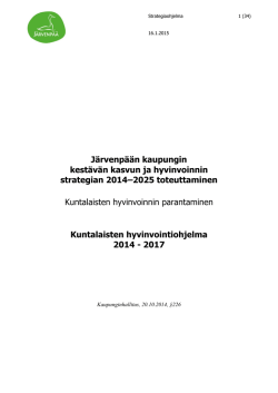 Kuntalaisten hyvinvointiohjelma 2014-2017