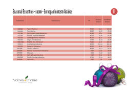 Seasonal Essentials - suomi - Euroopan hinnasto