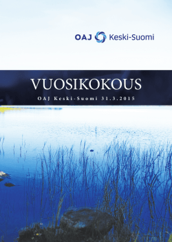 OAJ Keski-Suomen vuosikokouksen käsiohjelma 2015