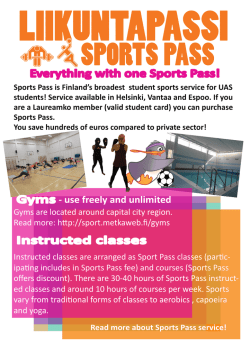 Instructed classes Everything with one Sports Pass!