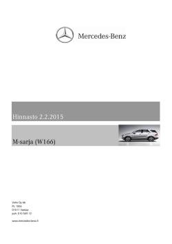 M-sarjan hinnasto  - Mercedes-Benz