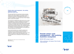Finnish winter road management – the evolving business