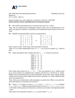 MS-A0402 Diskreetin matematiikan perusteet Gripenberg, Karvonen