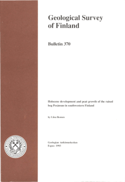 Geological Survey ofFinland Bulletin 370
