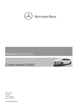 Uusi C-sarja farmari (S205) - Mercedes-Benz