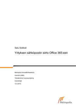 Yrityksen sähköpostin siirto Office 365:een