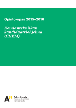 Opinto-opas 2015–2016 - Aalto