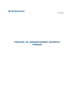 M18 Televisio- ja radiopalveluiden markkina-analyysi