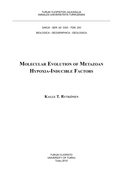 Molecular evolution of metazoan hypoxia-inducible factors