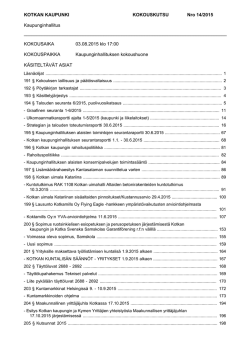 kotkan kaupunginhallituksen seurantaraportti i 1.1.—30.6.2015