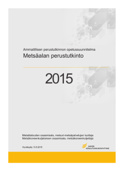 Metsäalan perustutkinto 2015