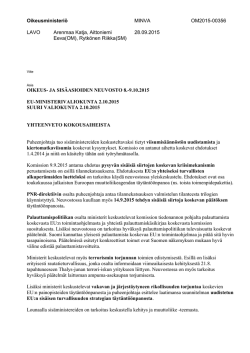Oikeusministeriö MINVA OM2015-00356 LAVO