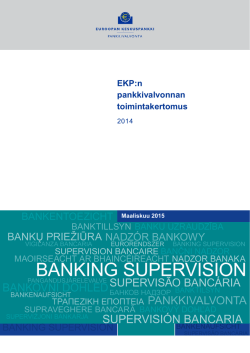 EKP:n pankkivalvonnan toimintakertomus, 2014