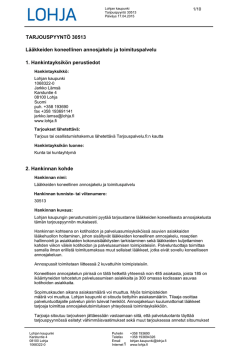 TARJOUSPYYNTÖ 30513 Lääkkeiden