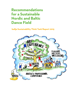 Recommendations for a Sustainable Nordic and Baltic Dance Field