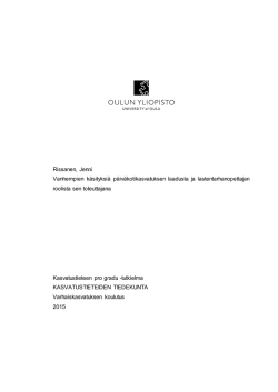 Rissanen, Jenni Vanhempien käsityksiä