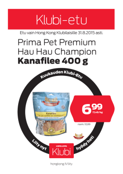 Prima Pet Premium Hau Hau Champion Kanafilee 400 g