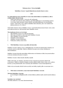 Pakkausseloste: Tietoa käyttäjälle Sinkkiliuos Jenson 1 mg