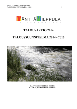 Mänttä-Vilppulan talousarvio 2014