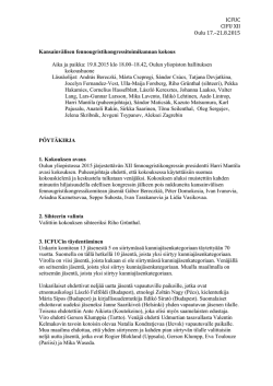 ICFUC CIFU XII Oulu 17.–21.8.2015 Kansainvälisen
