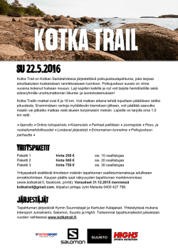 tästä - Kotka Trail 2016