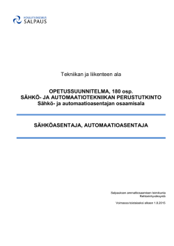 Opetussuunnitelma 180 osaamispistettä
