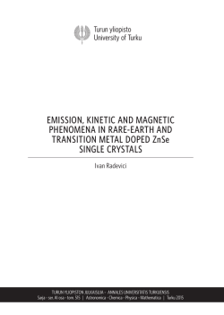 EMISSION, KINETIC AND MAGNETIC PHENOMENA IN RARE