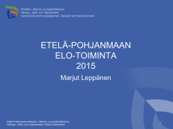 Etelä-Pohjanmaa ELO powerpoint esitys 2015