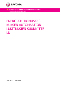 energiatutkimuskes- kuksen automaation lukituksien