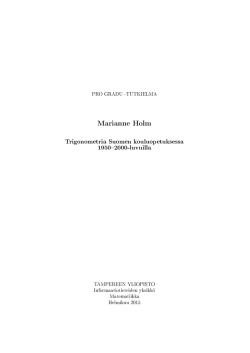 Marianne Holm - Tampereen yliopisto
