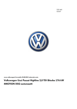 Volkswagen Uusi Passat Highline 2,0 TDI Biturbo 176 kW 4MOTION