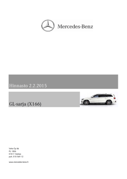 Hinnasto 2.2.2015 GL-sarja (X166) - Mercedes-Benz
