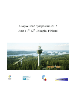 Kuopio Bone Symposium 2015 June 11