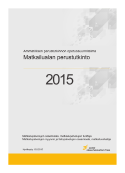 Matkailualan perustutkinto 2015