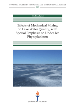 Effects of mechanical mixing on lake water quality, with special
