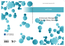 Endoscopic Management of Benign Biliary Strictures