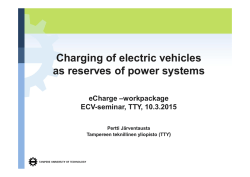 Charging of electric vehicles as reserves of power systems