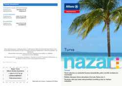 Tärkeät yhteystiedot Nazar Turva Allianz Global Assistance + 358 9