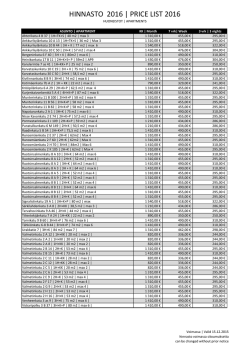 Full price list and all our apartments here