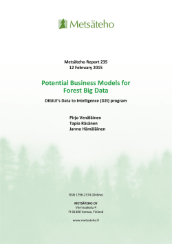 Potential Business Models for Forest Big Data