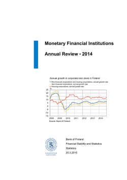 Monetary Financial Institutions Annual Review • 2014
