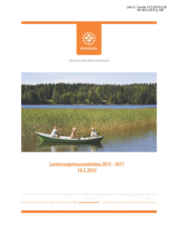 Lastensuojelusuunnitelma 2014-2017