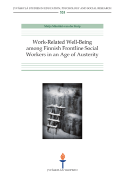 Work-related well-being among Finnish frontline social workers