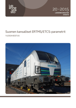 Suomen kansalliset ERTMS/ETCS-parametrit